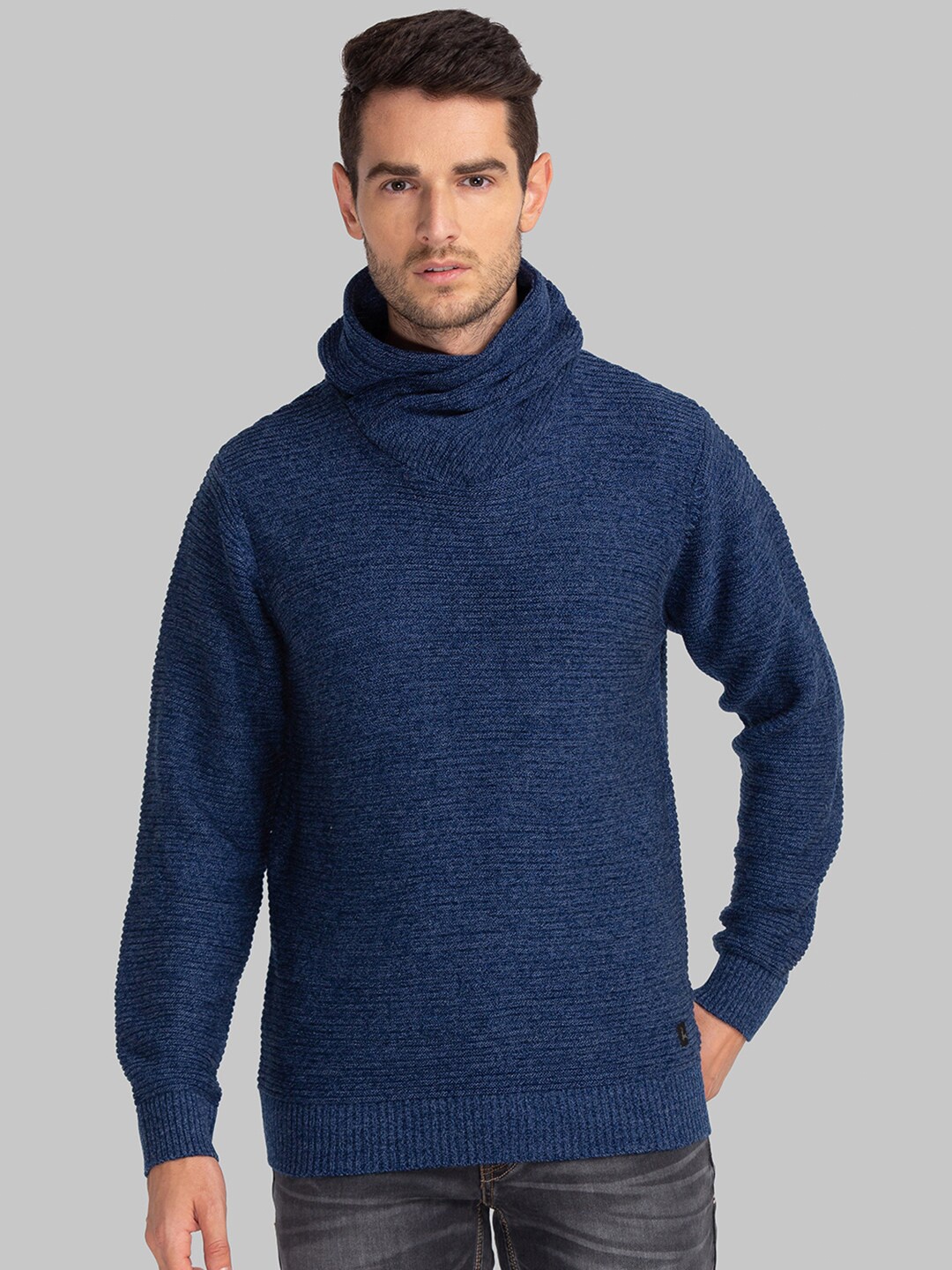 

Parx Men Blue Acrylic Sweater Pullover
