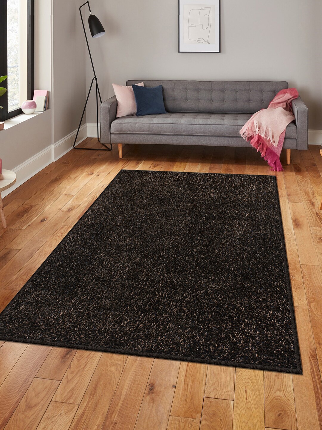 

Story@home Brown Solid Polyester Anti Skid Carpet