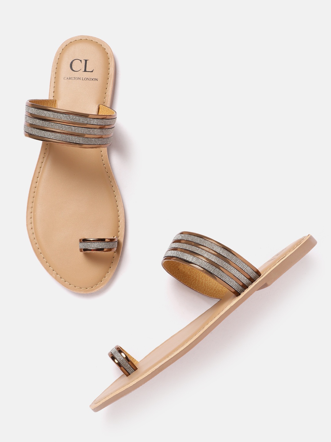

Carlton London Women Embellished Ethnic One Toe Flats, Bronze