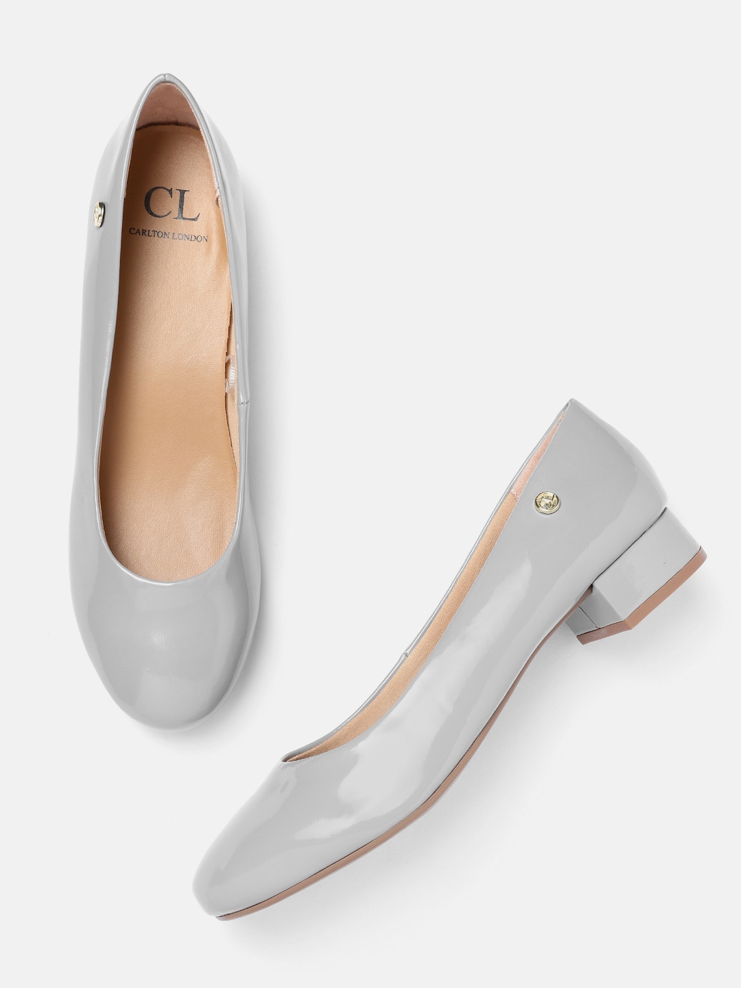 

Carlton London Women Grey Solid Ballerinas