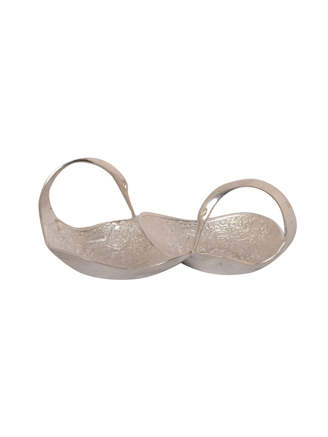 

eCraftIndia Silver-Toned Multiutility Decorative Platter-Shaped Showpiece with Velvet Box