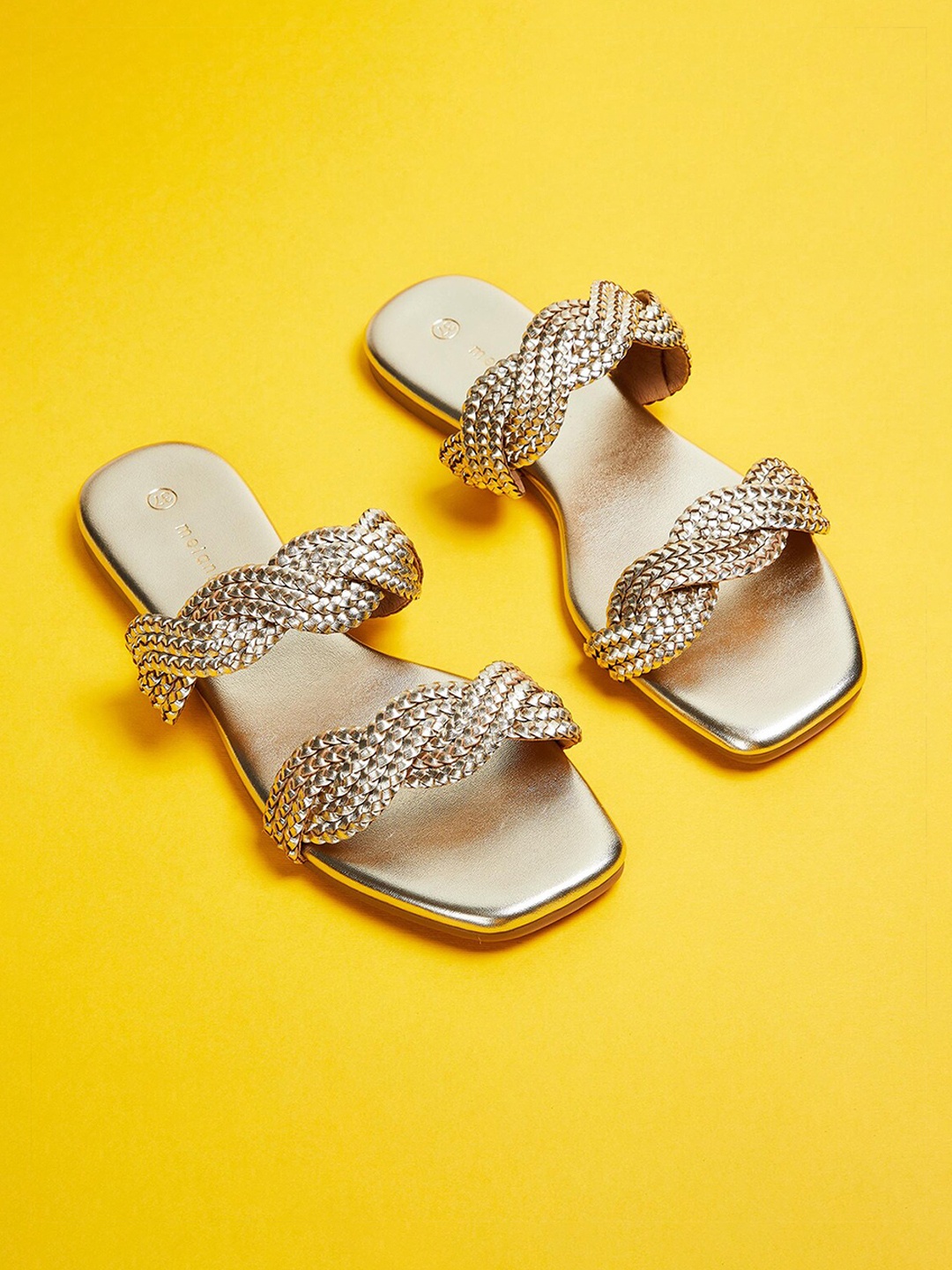 

Melange by Lifestyle Women Gold-Toned Open Toe Flats