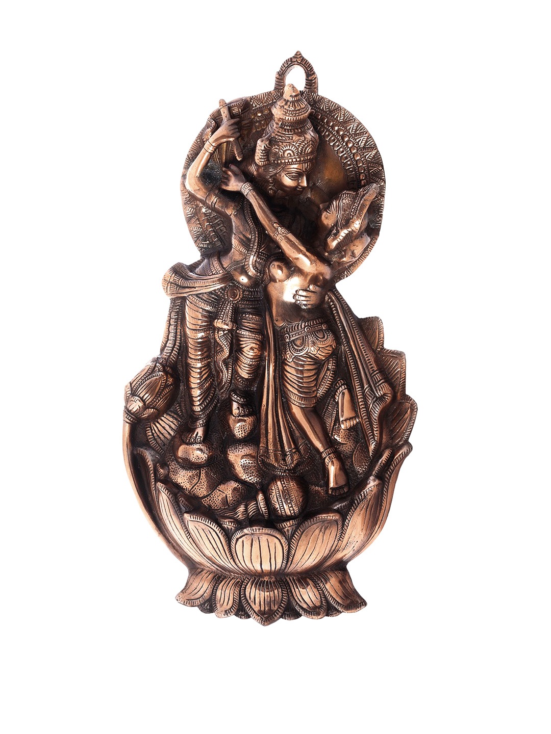 

eCraftIndia Brown Religious Imagery Handcrafted Metal Wall Showpiece