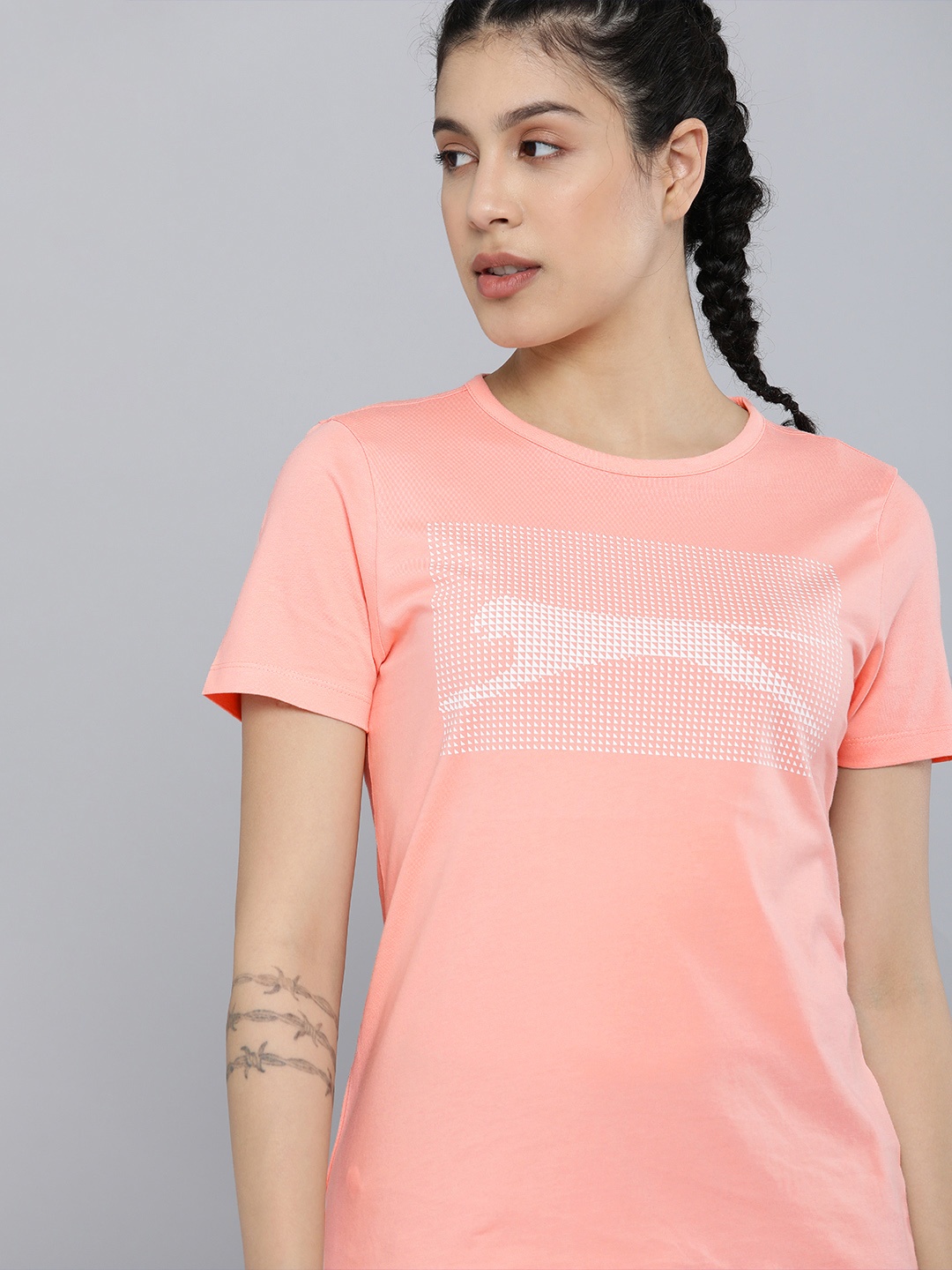 

Slazenger Women Pink Brand Logo Printed T-shirt