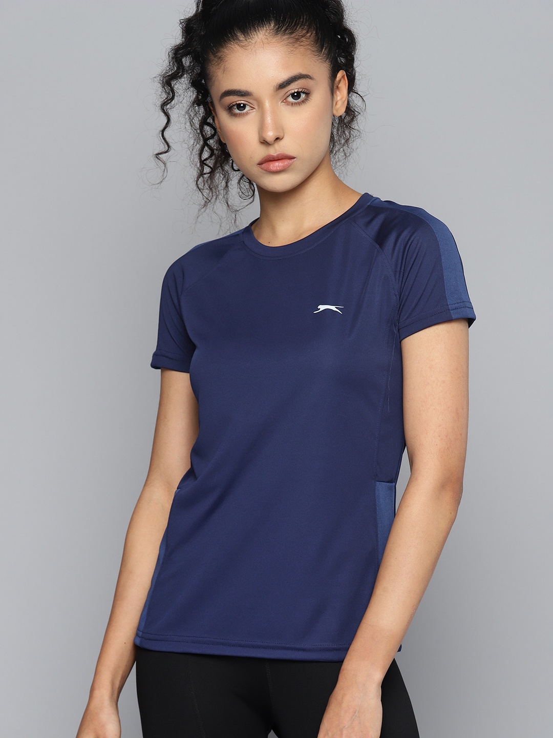 

Slazenger Women Solid T-shirt, Navy blue