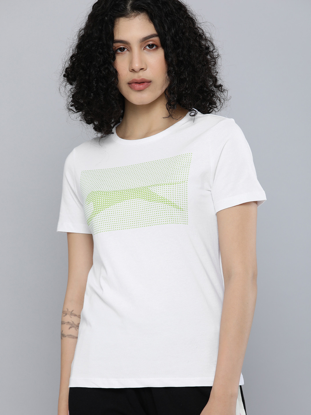 

Slazenger Women White Brand Logo Printed T-shirt