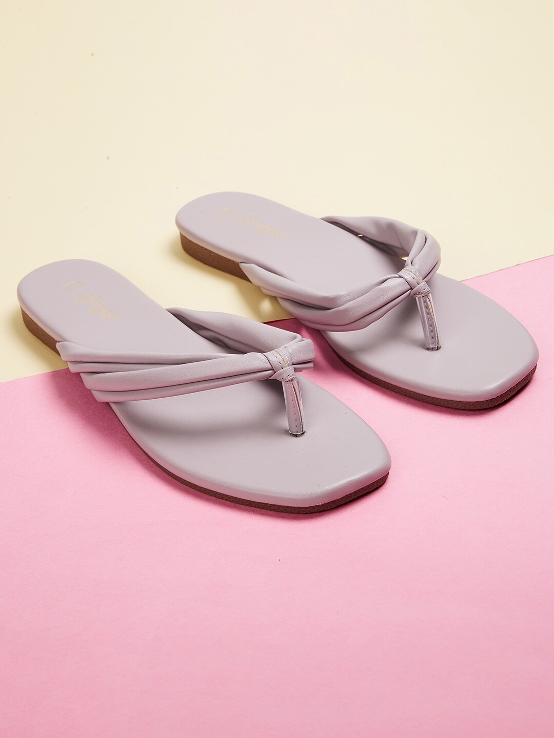 

Ginger by Lifestyle Women Purple Open Toe Flats