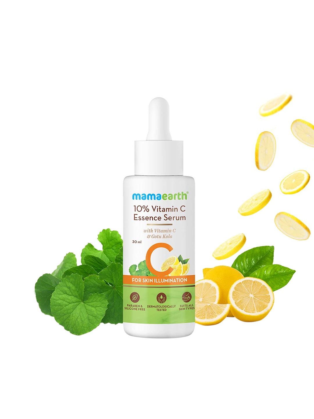 

Mamaearth 10% Vitamin C Face Serum - Essence Serum with Vitamin C & Gotu Kola - 30 ml, Transparent