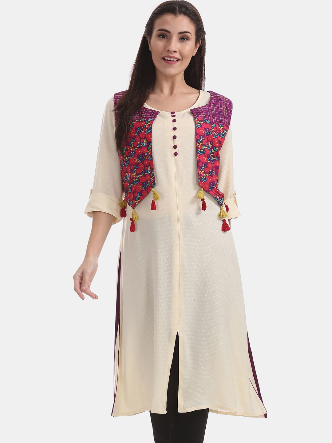 

Anahi Women Cream-Coloured Kurta