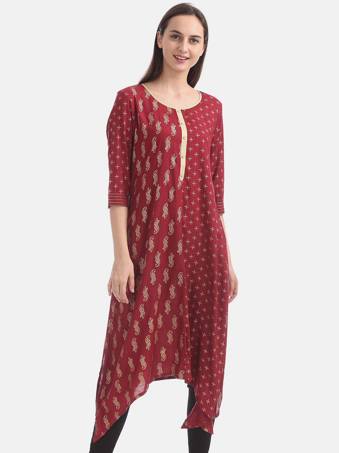 

Anahi Women Red Ethnic Motifs Printed Kurta