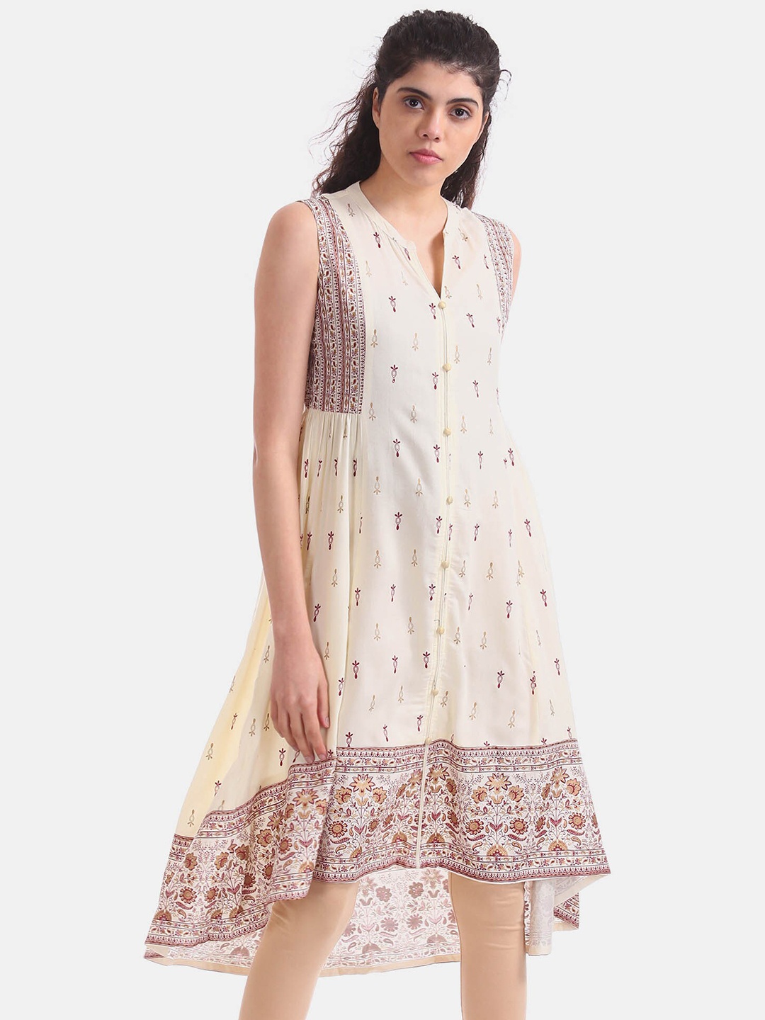 

Anahi Women White Ethnic Motifs Printed Kurta