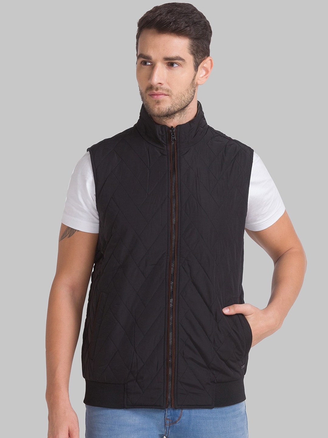 

Parx Men Green Quilted Jacket