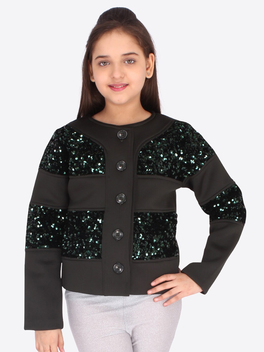 

CUTECUMBER Girls Green Sweatshirt