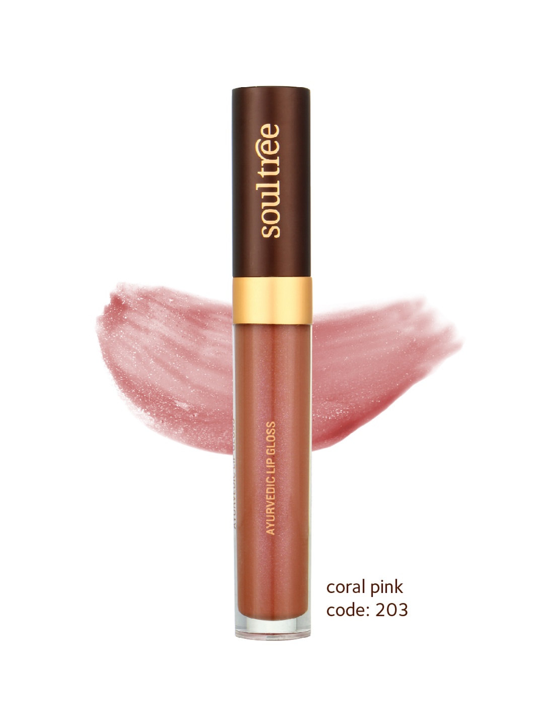 

Soultree Ayurvedic Lip Gloss - Coral Pink - 5gm