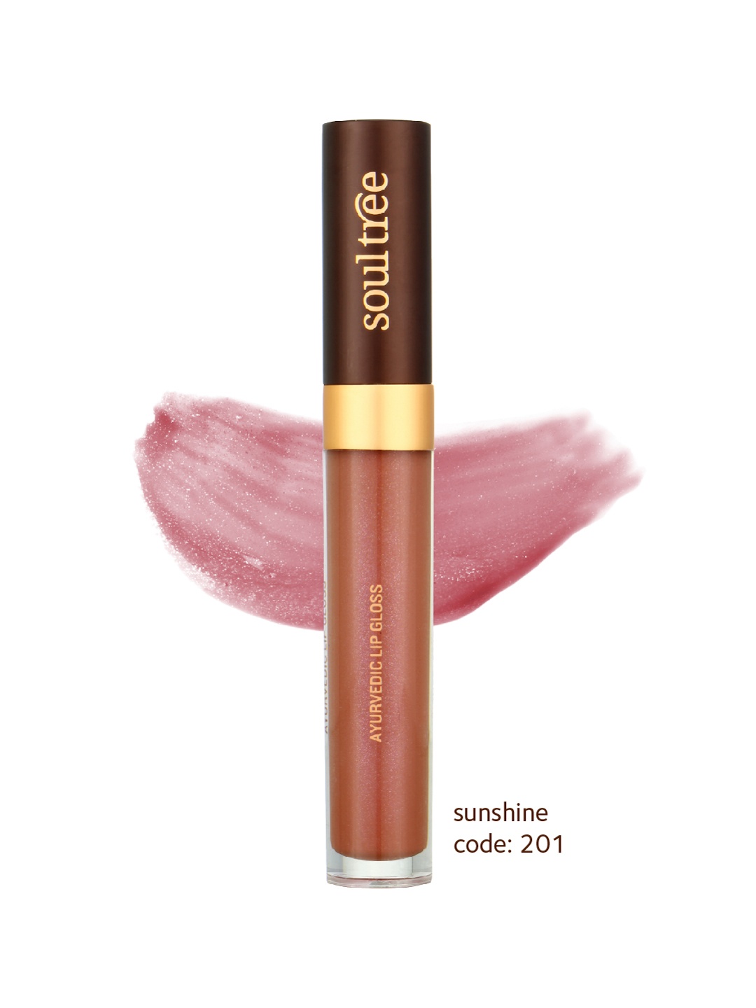 

Soultree Ayurvedic Lip Gloss - Sunshine - 5gm, Pink