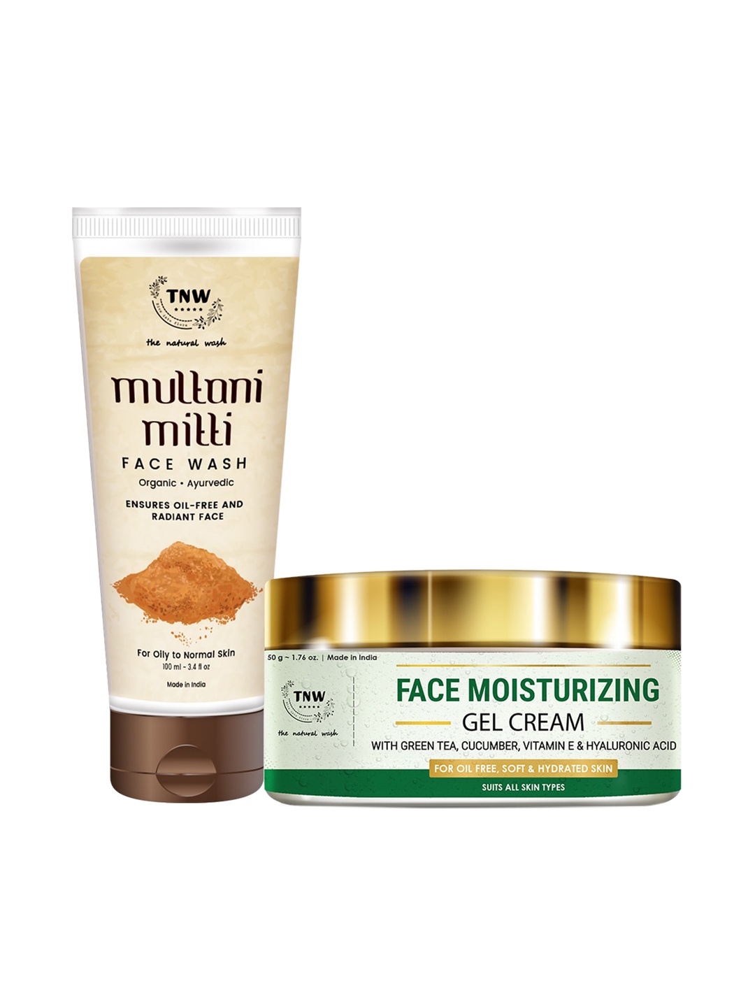 

TNW the natural wash Unisex Set Of Face Moisturizing & Multani Mitti Face Wash, White