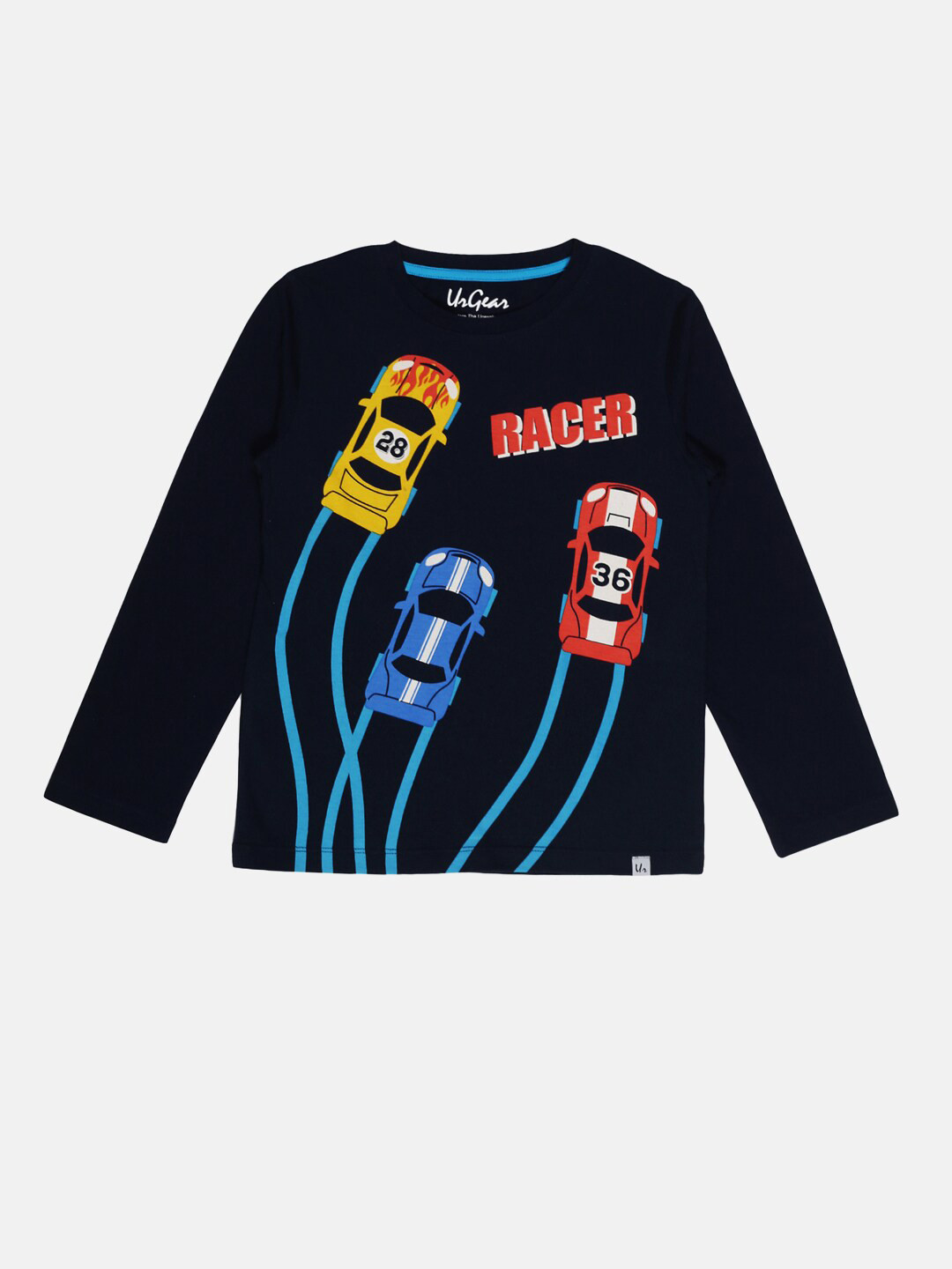 

UrGear Boys Navy Blue Printed T-shirt