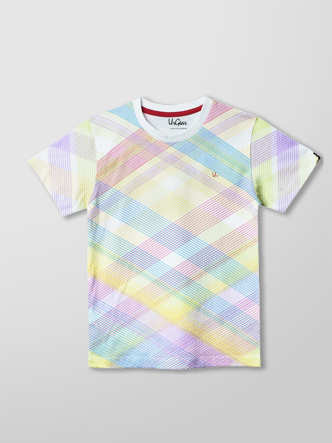

UrGear Unisex Kids White & Purple Printed T-shirt
