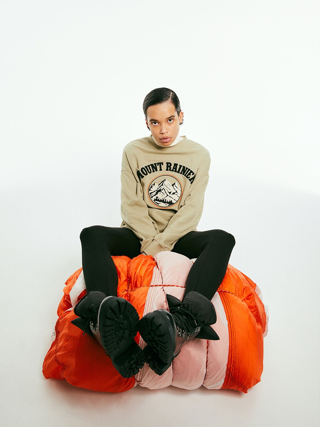

H&M Women Olive Green Oversized Sweatshirt