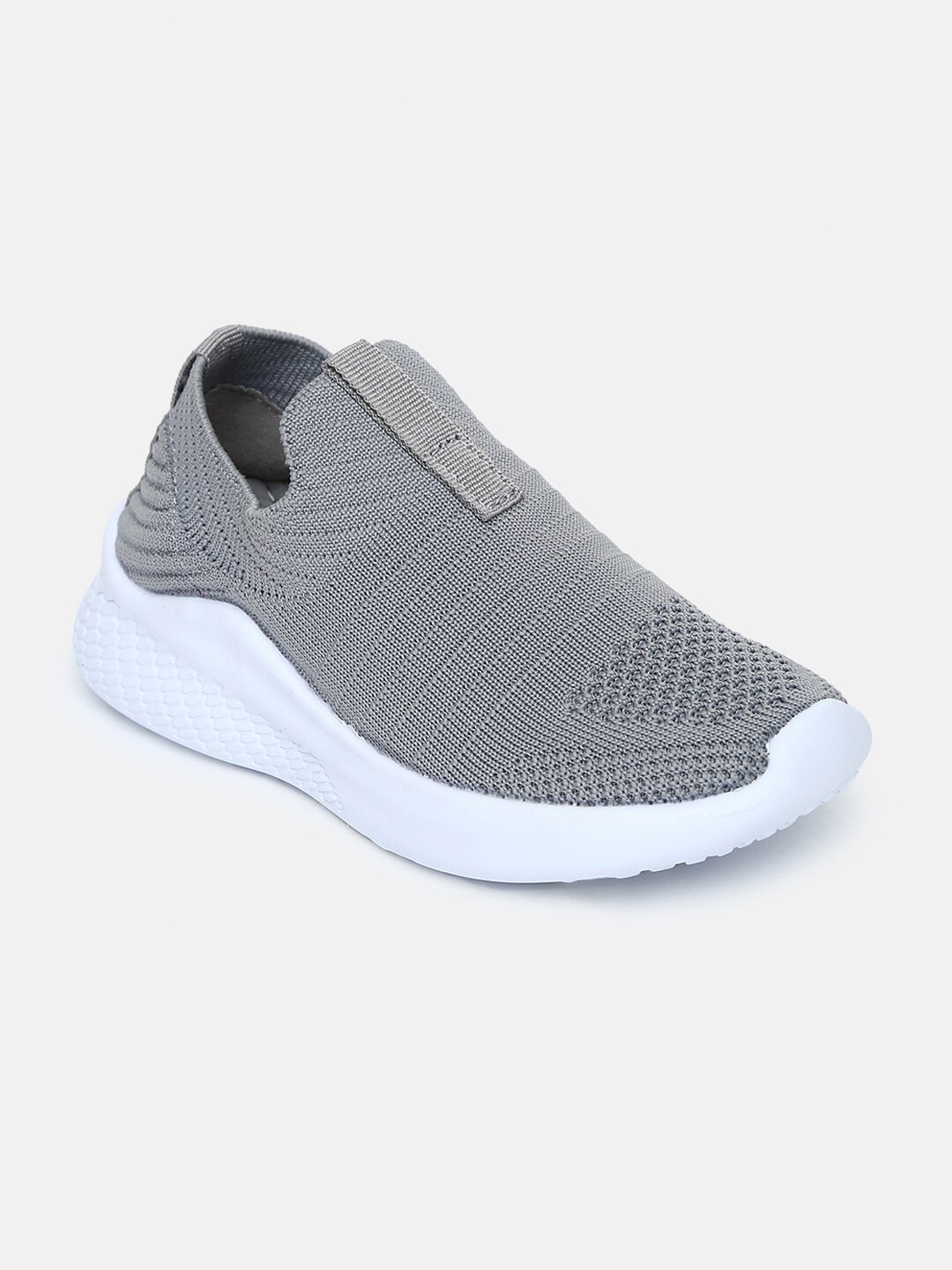 

shoexpress Boys Grey Textile Walking Non-Marking Shoes