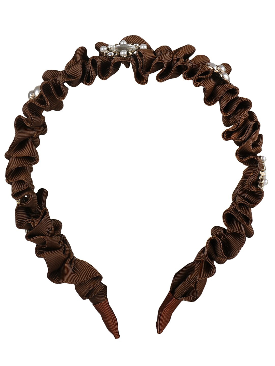 

Vembley Women Brown & White Beaded Hairband