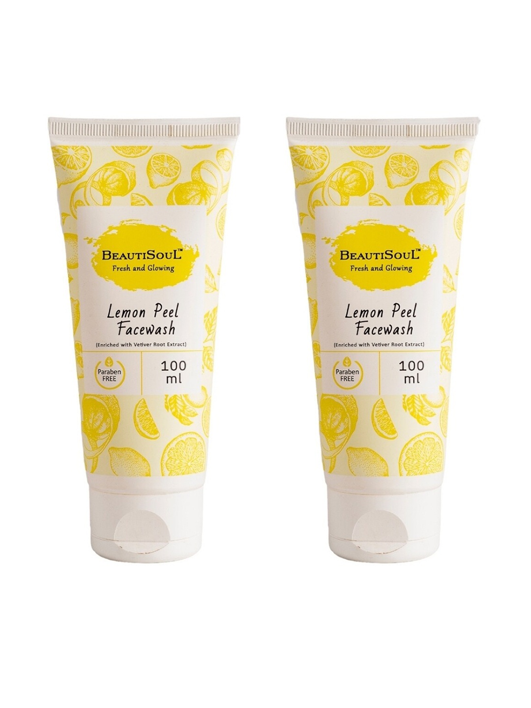 

Beautisoul Set of 2 Lemon Peel Face Wash, Yellow