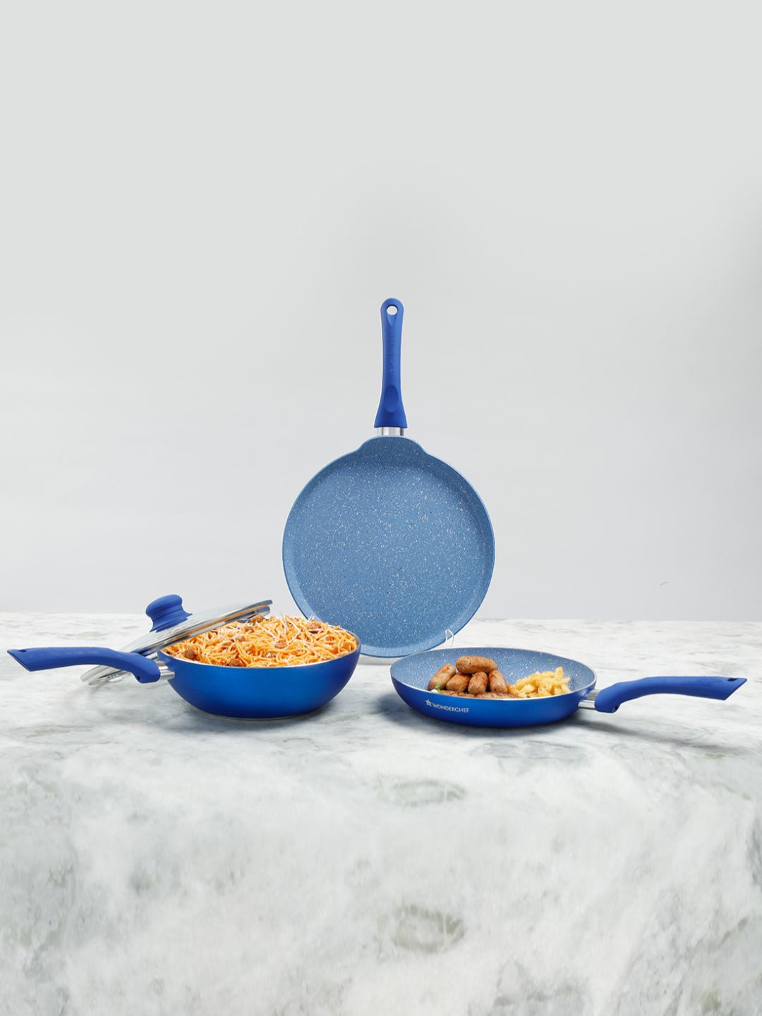 

Wonderchef Set Of 4 Non-Stick Cookware Set, Blue