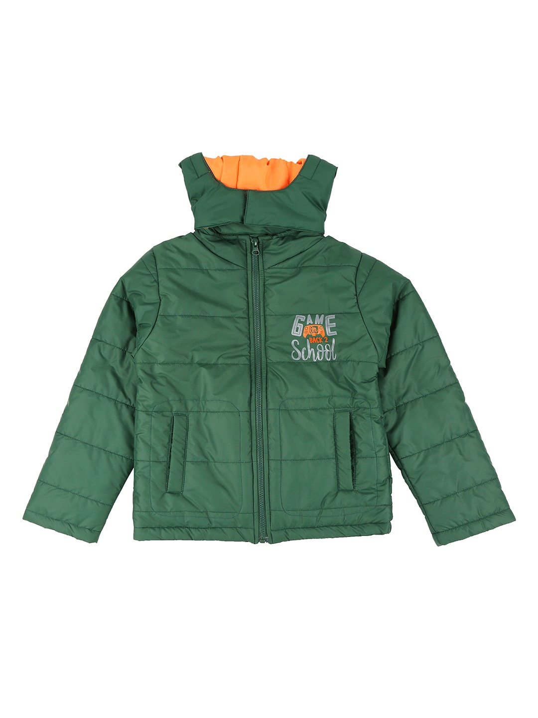 

Zeel Boys Green Lightweight Hooded Padded Jacket