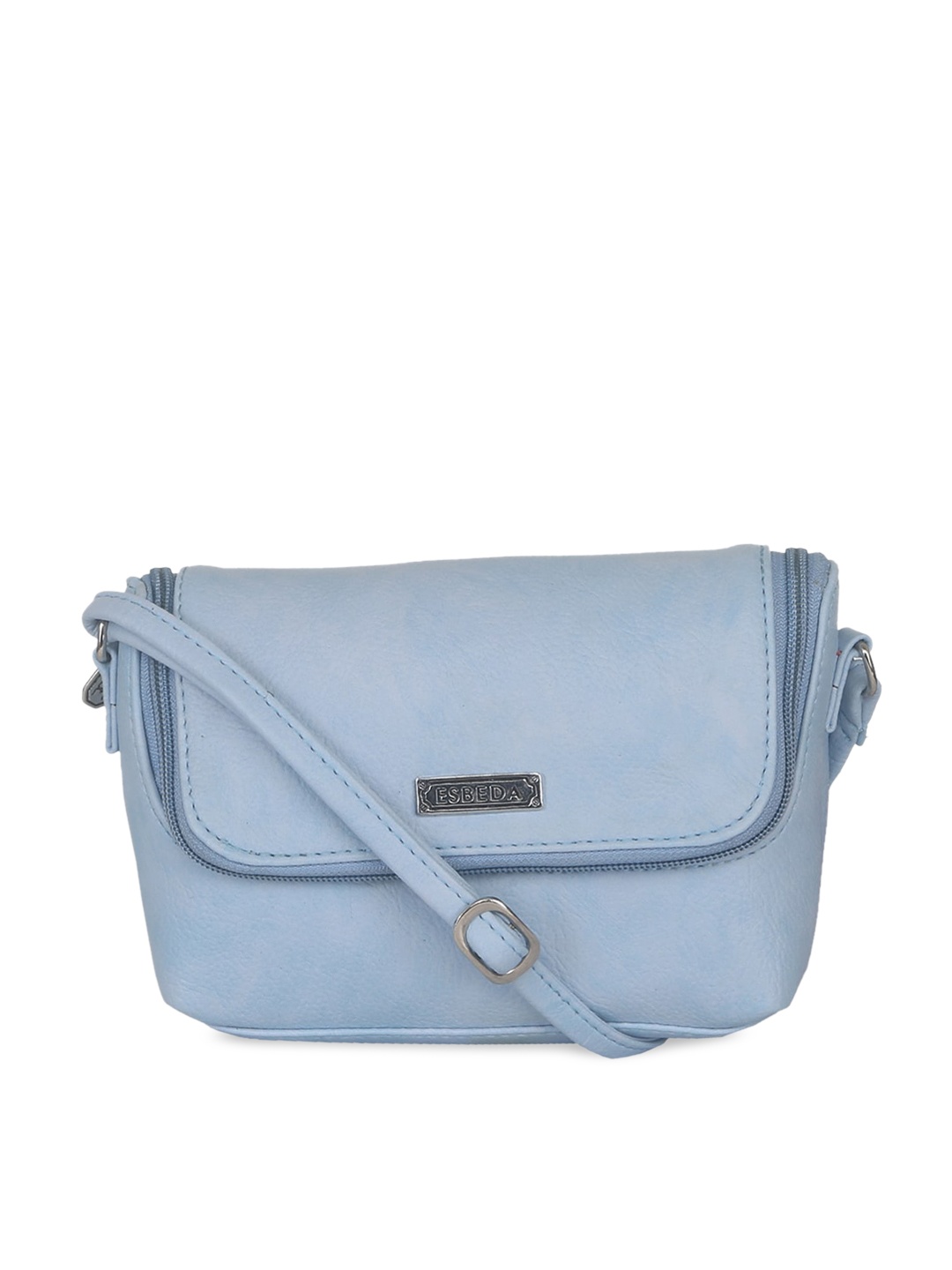 

ESBEDA Blue PU Structured Sling Bag with Tasselled