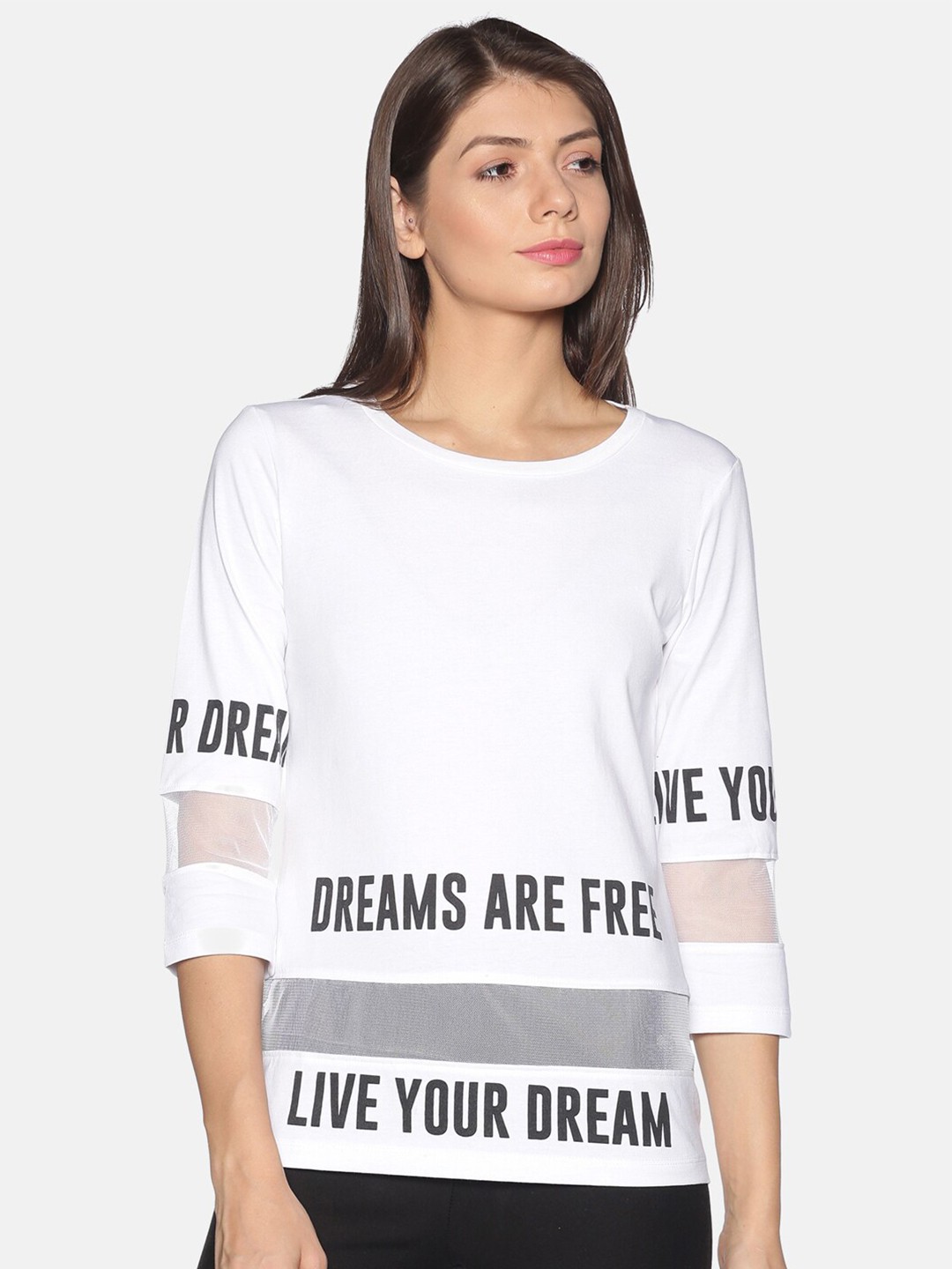 

UrGear Women White Typography T-shirt