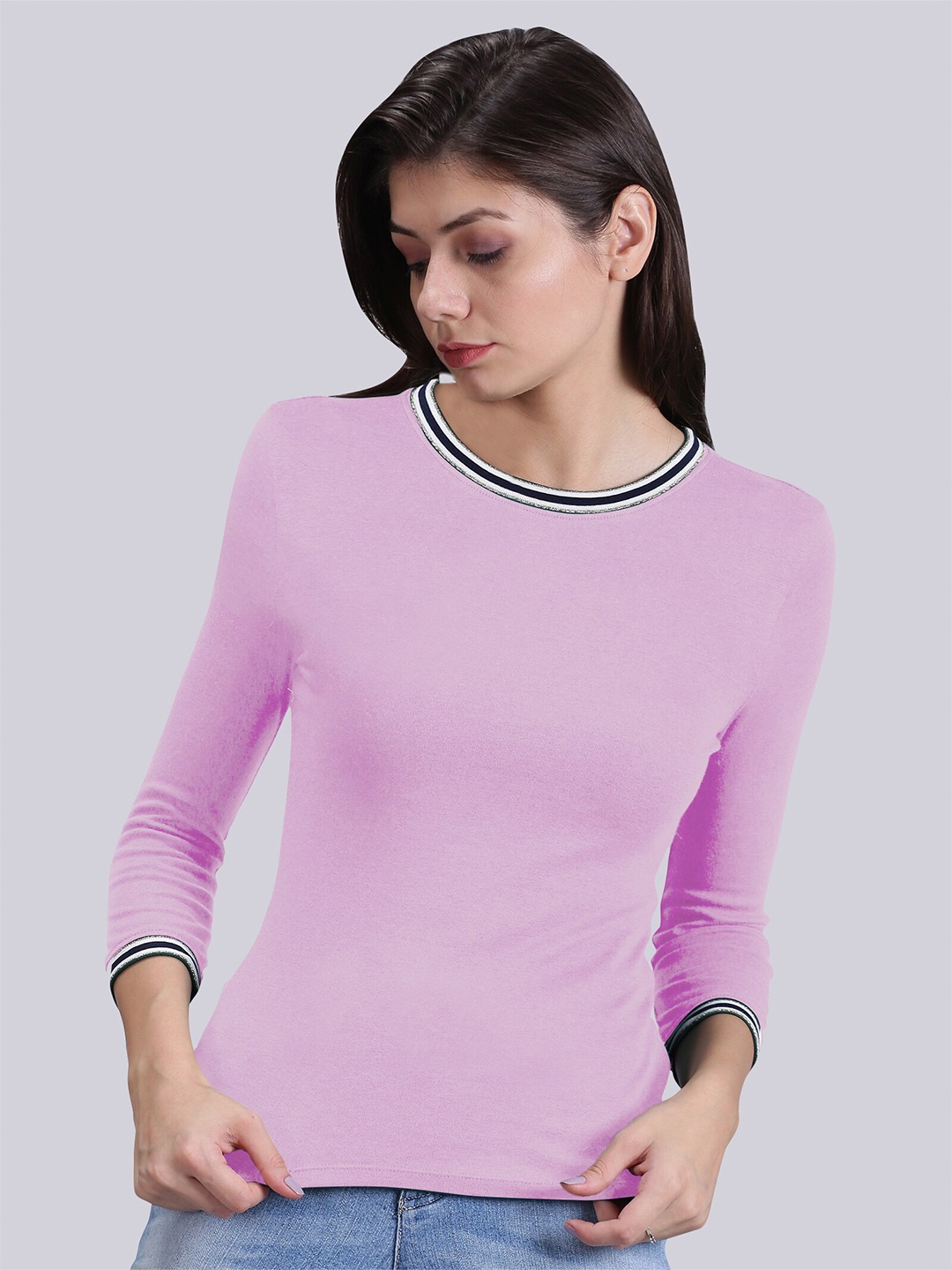 

UrGear Women Pink V-Neck Drop-Shoulder Sleeves Pockets T-shirt