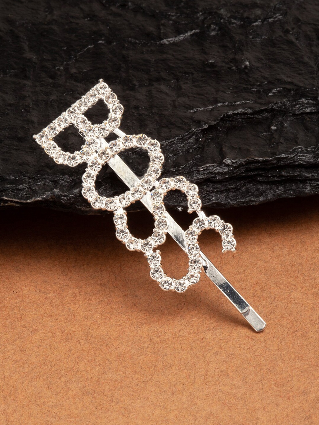

Ferosh Women Silver-Toned Embellished Bobby Pins