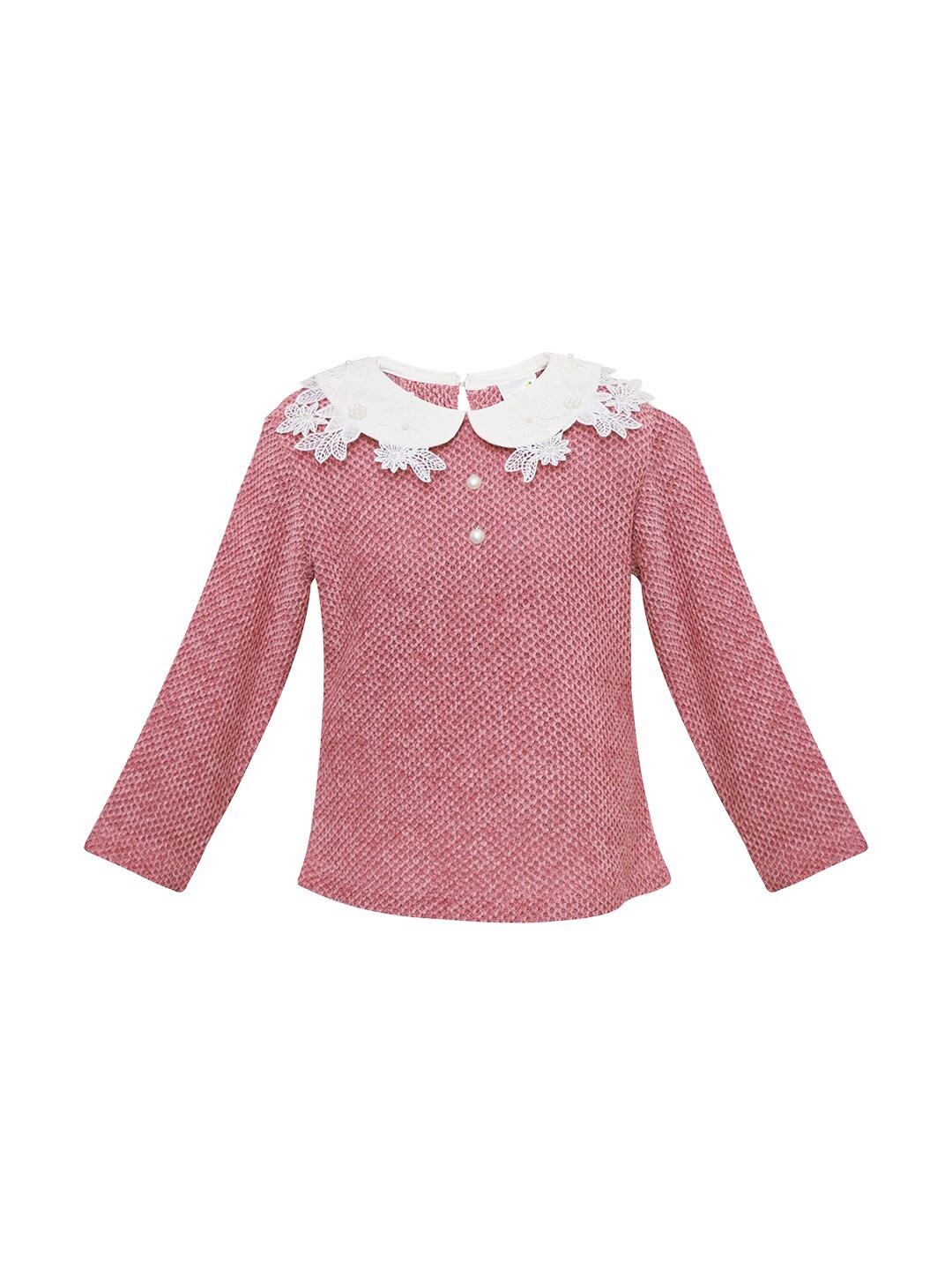 

Daffodils GIRLS WEAR Mauve Peter Pan Collar Regular Top