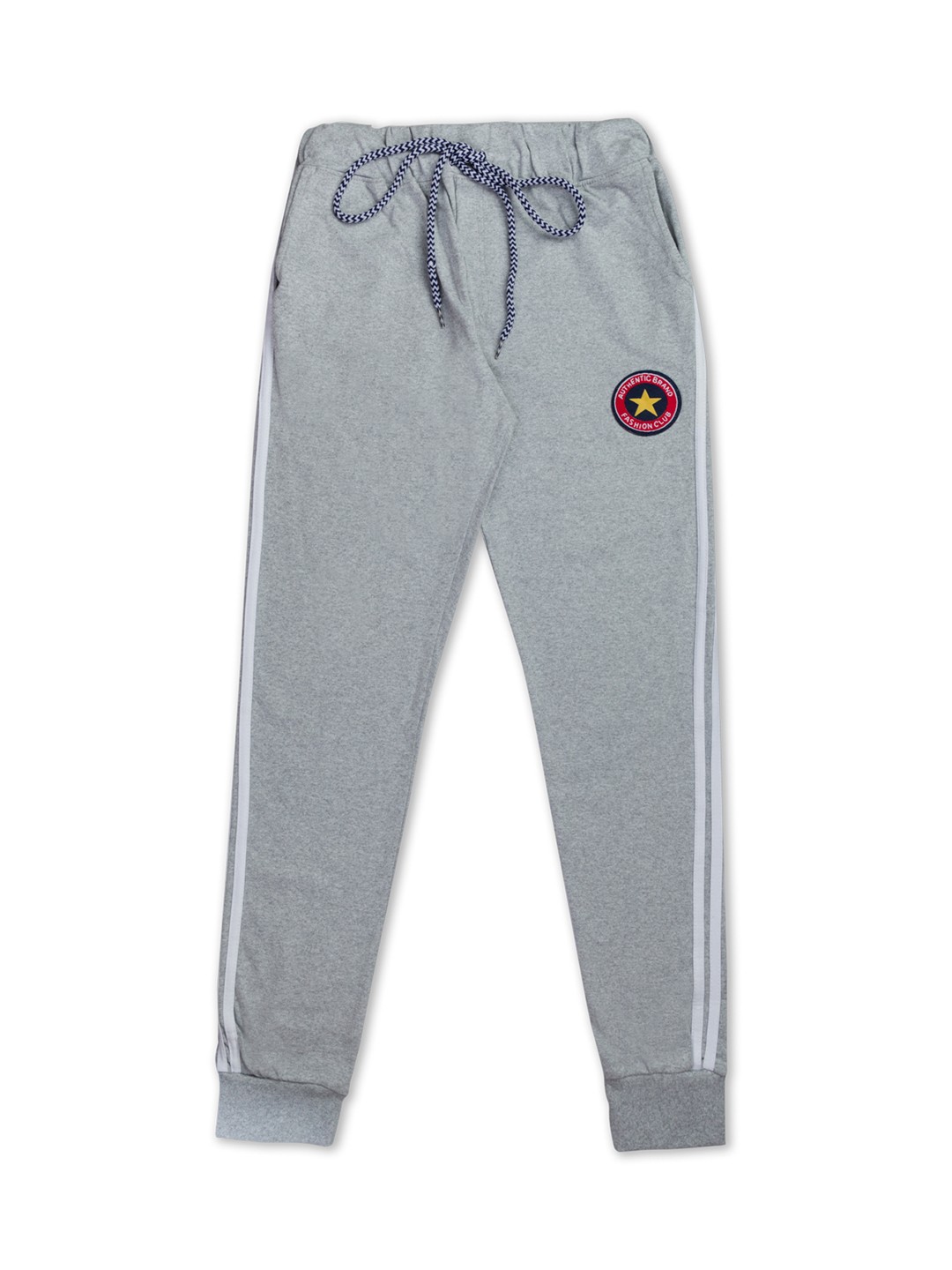 

Montello Kids Grey & White Solid Pure Cotton Joggers