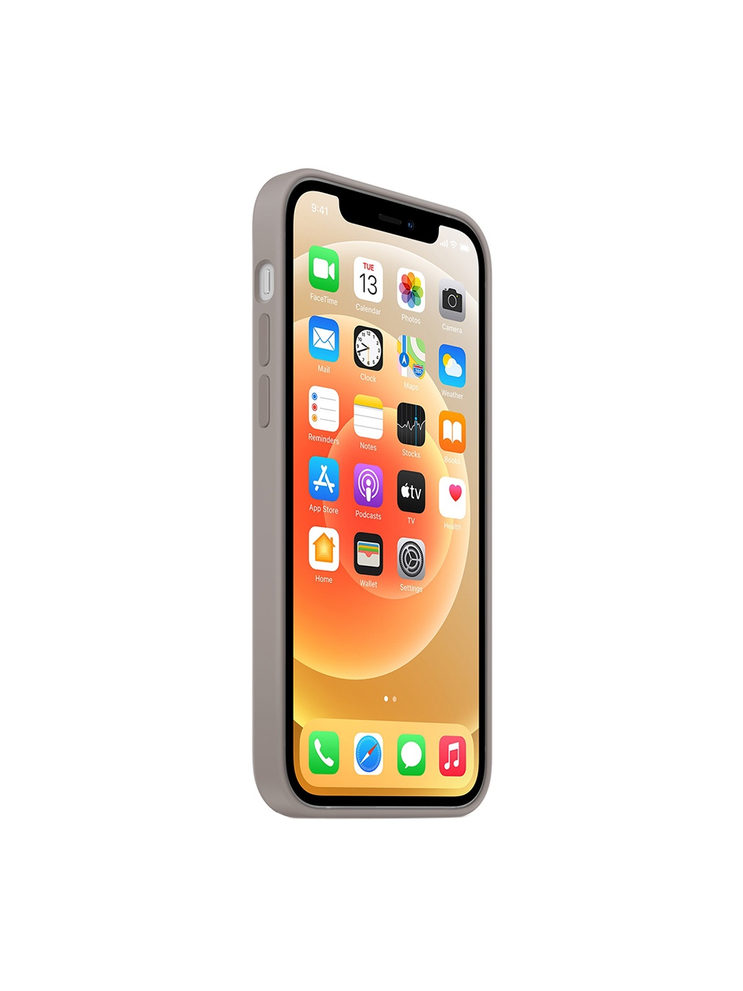 

TREEMODA Grey Solid Silicone Apple iPhone 13 Pro Back Case