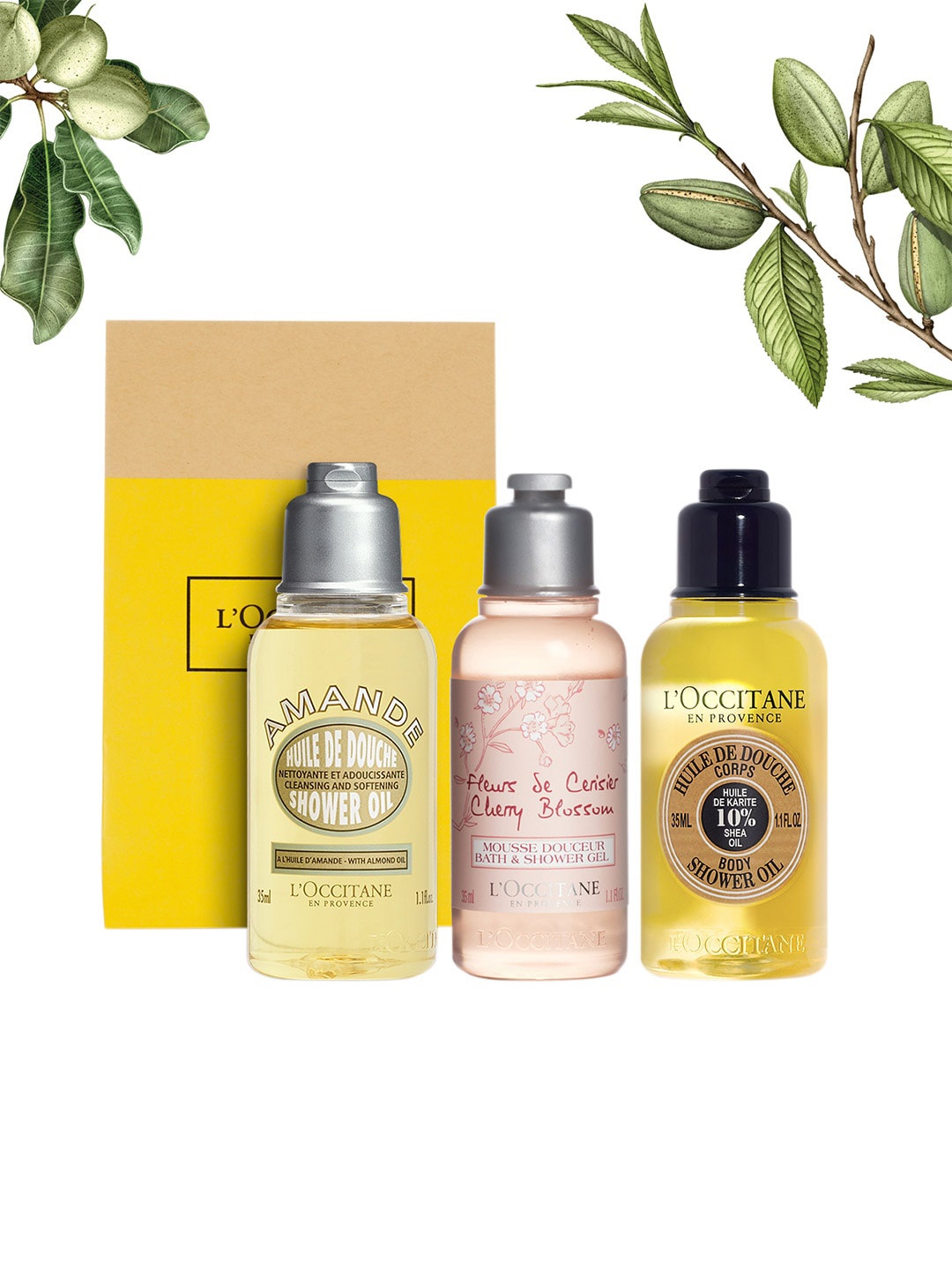 

LOccitane en Provence Travel Collection Bath & Body Gift Set, Yellow