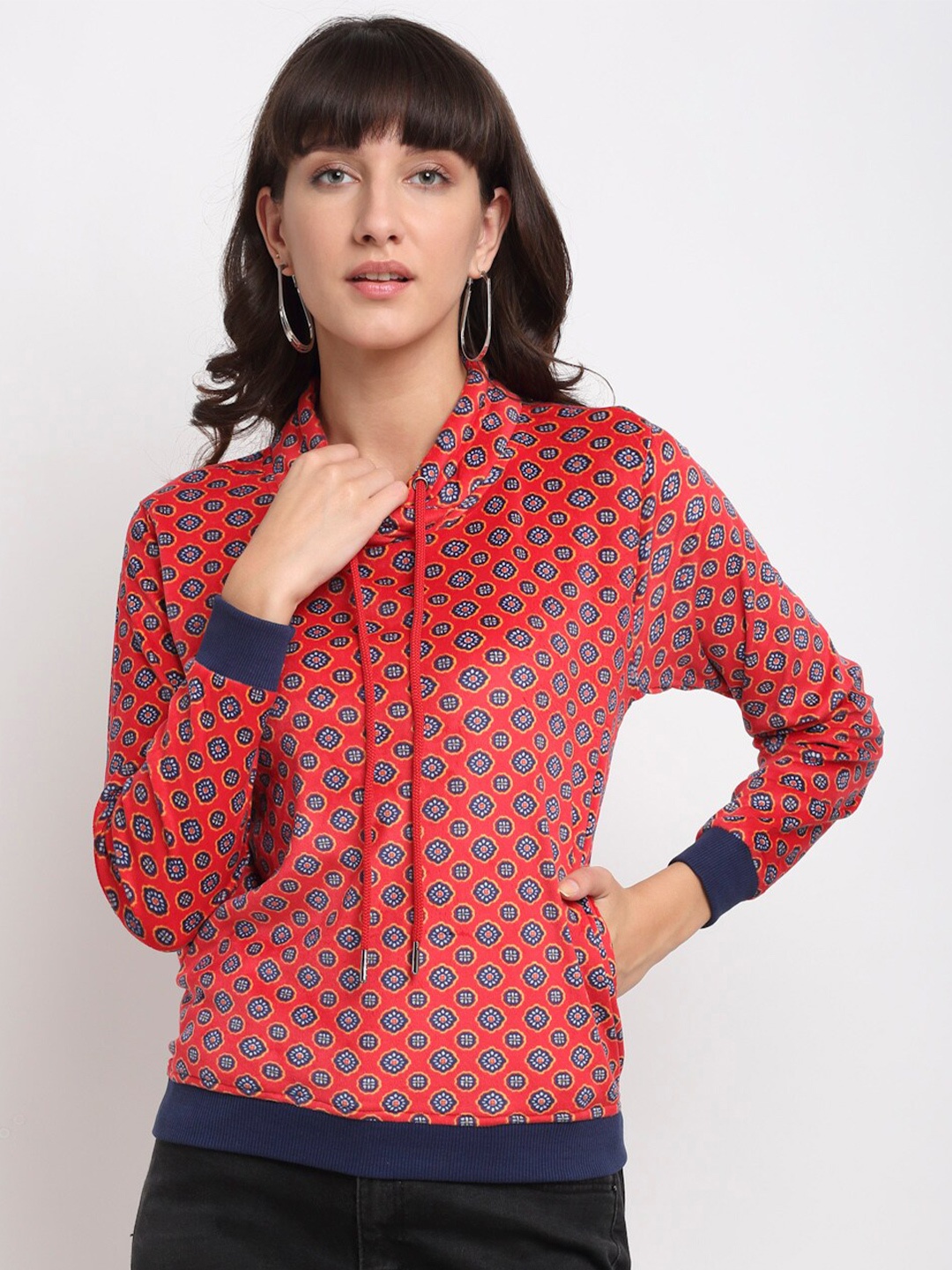 

ANTI CULTURE Women Red Printed Sweatshirt