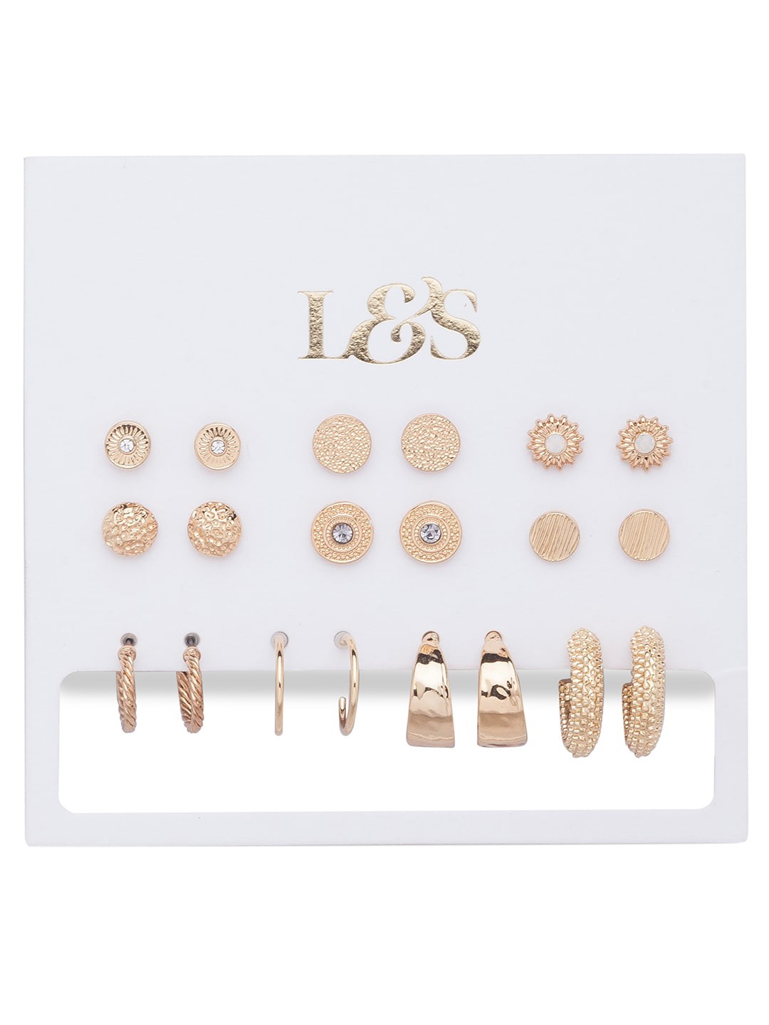 

Lilly & sparkle Gold-Toned Contemporary Studs Earrings