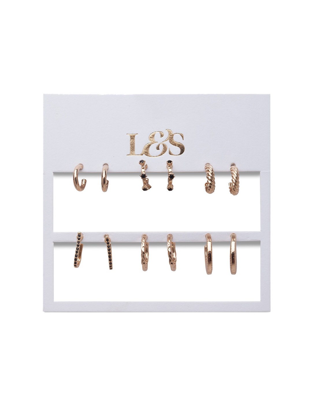 

Lilly & sparkle Gold-Toned Contemporary Ear Cuff Earrings
