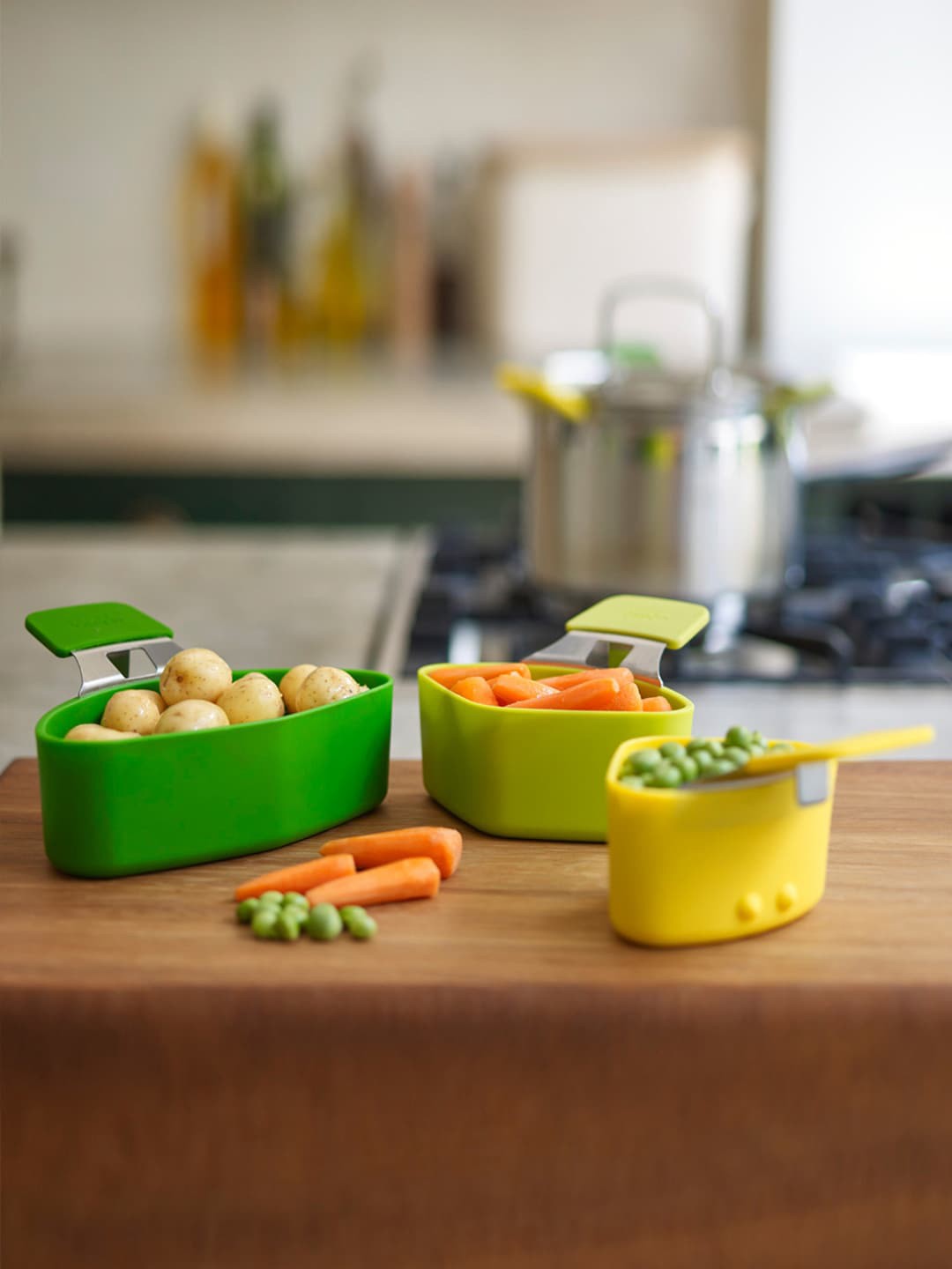 

Joseph Joseph Green & Yellow Solid 3-Piece Steaming Pod Set