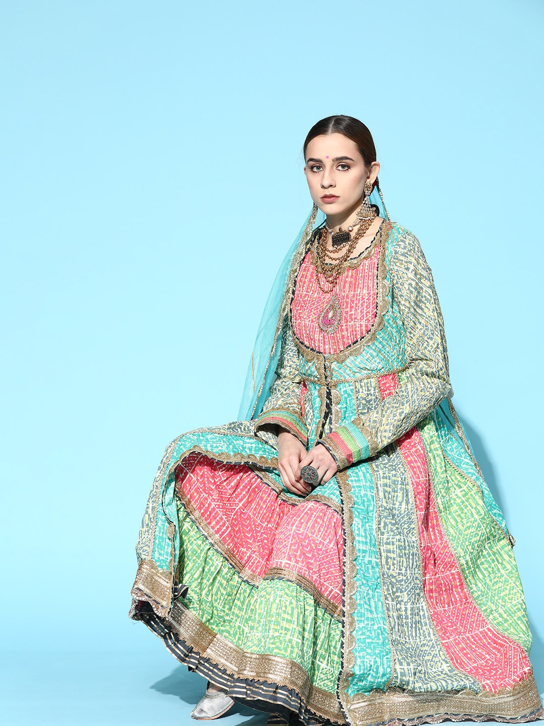 

Ishin Abstract Pure Cotton Sharara Set, Multi
