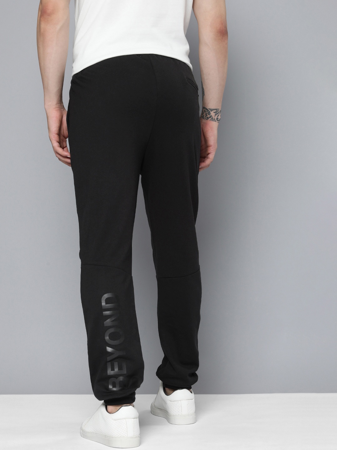 

ether Men Mid-Rise Joggers With Drawcords Closure, Black