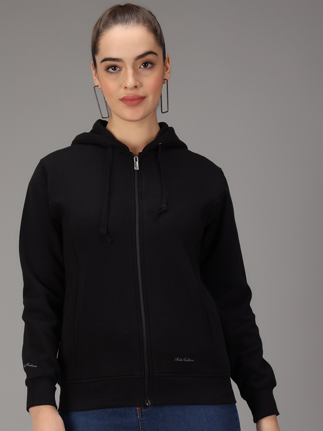 

ANTI CULTURE Women Black Sweatshirt