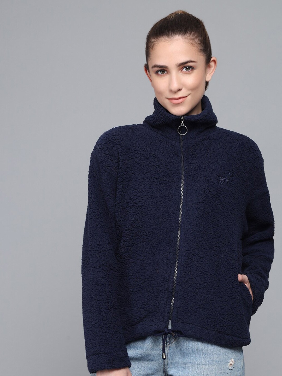 

ANTI CULTURE Women Navy Blue Sweatshirt
