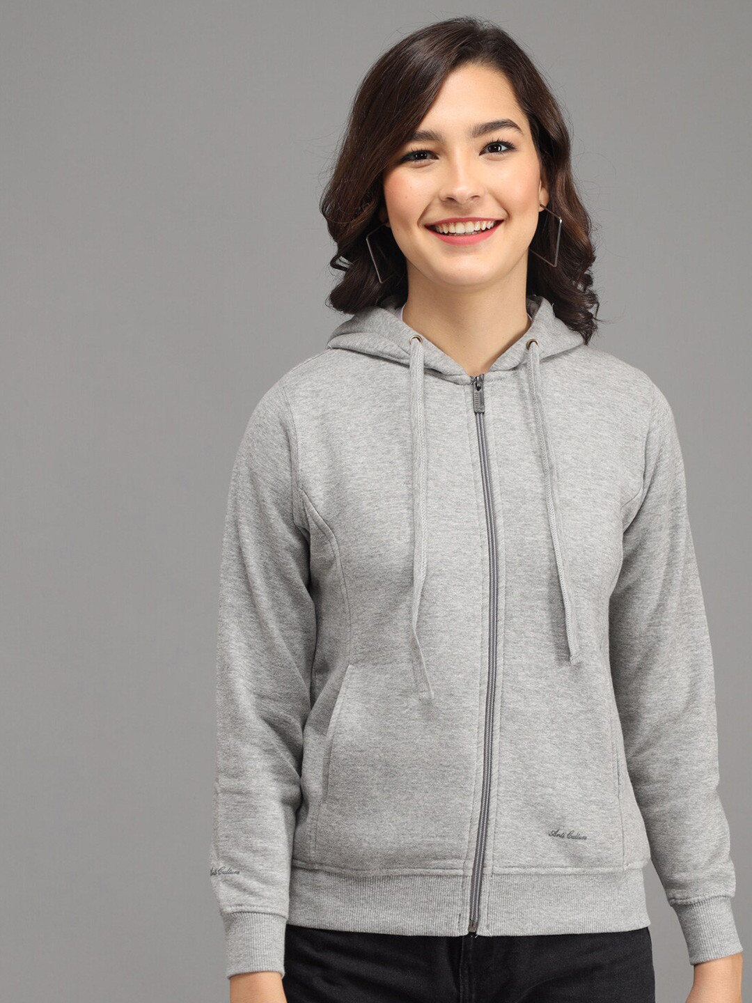 

ANTI CULTURE Women Grey Melange Sweatshirt
