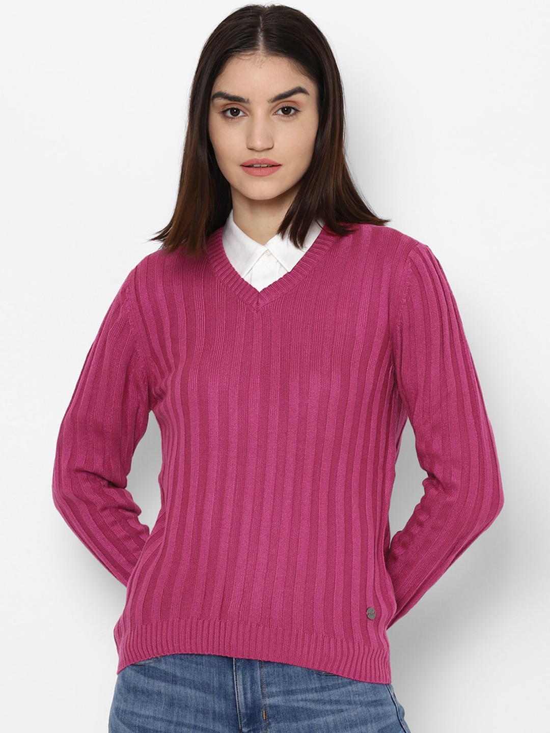 

Allen Solly Woman Women Pink Striped Pullover