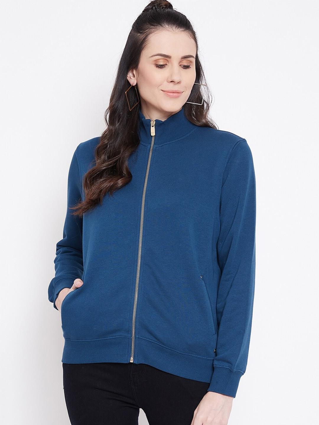 

Madame Women Teal Sweatshirt
