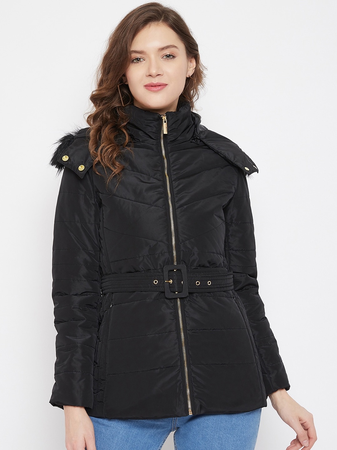 

Madame Women Black Lightweight Longline Parka Jacket
