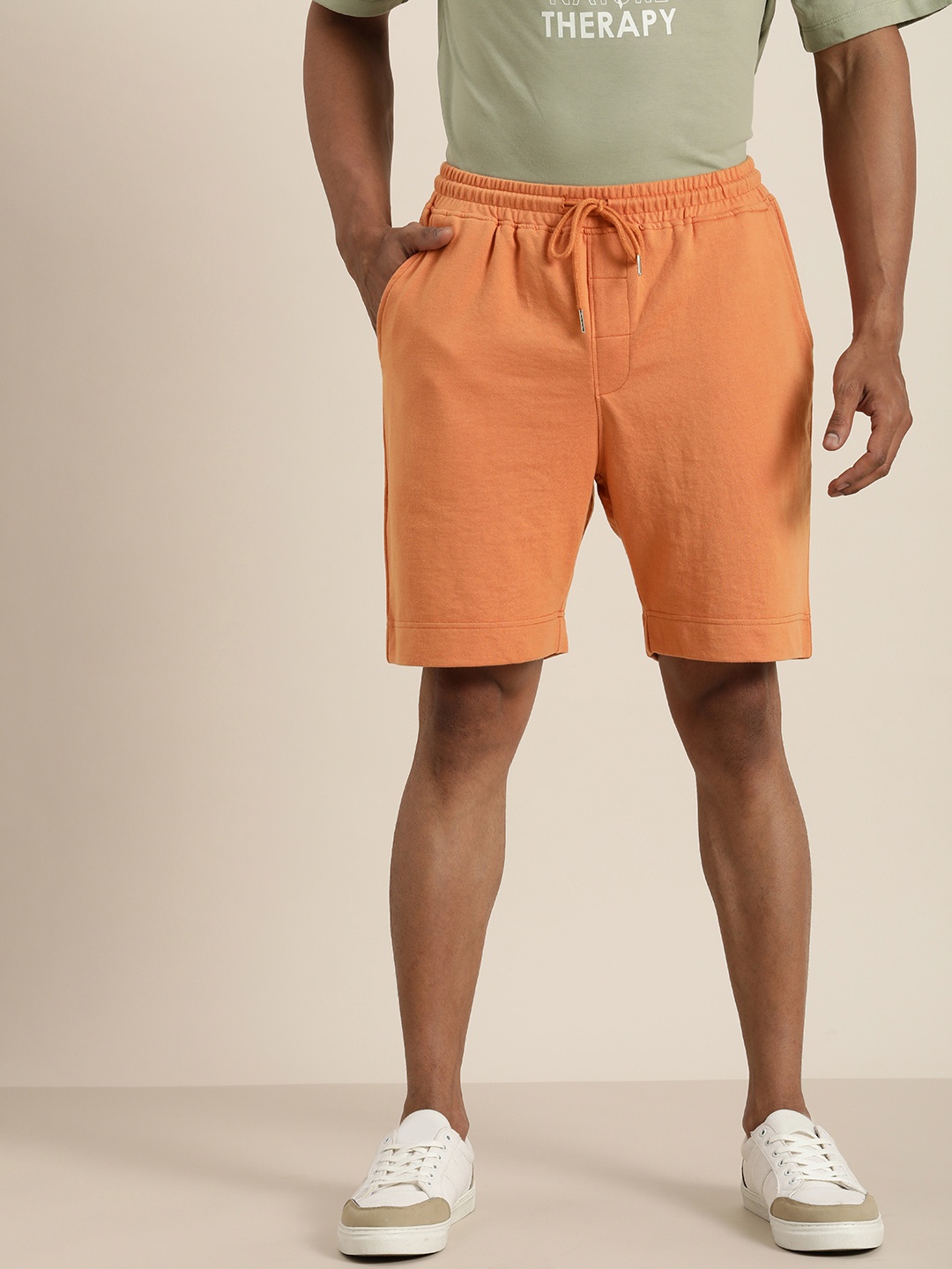 

ether Men Orange Solid Lounge Shorts