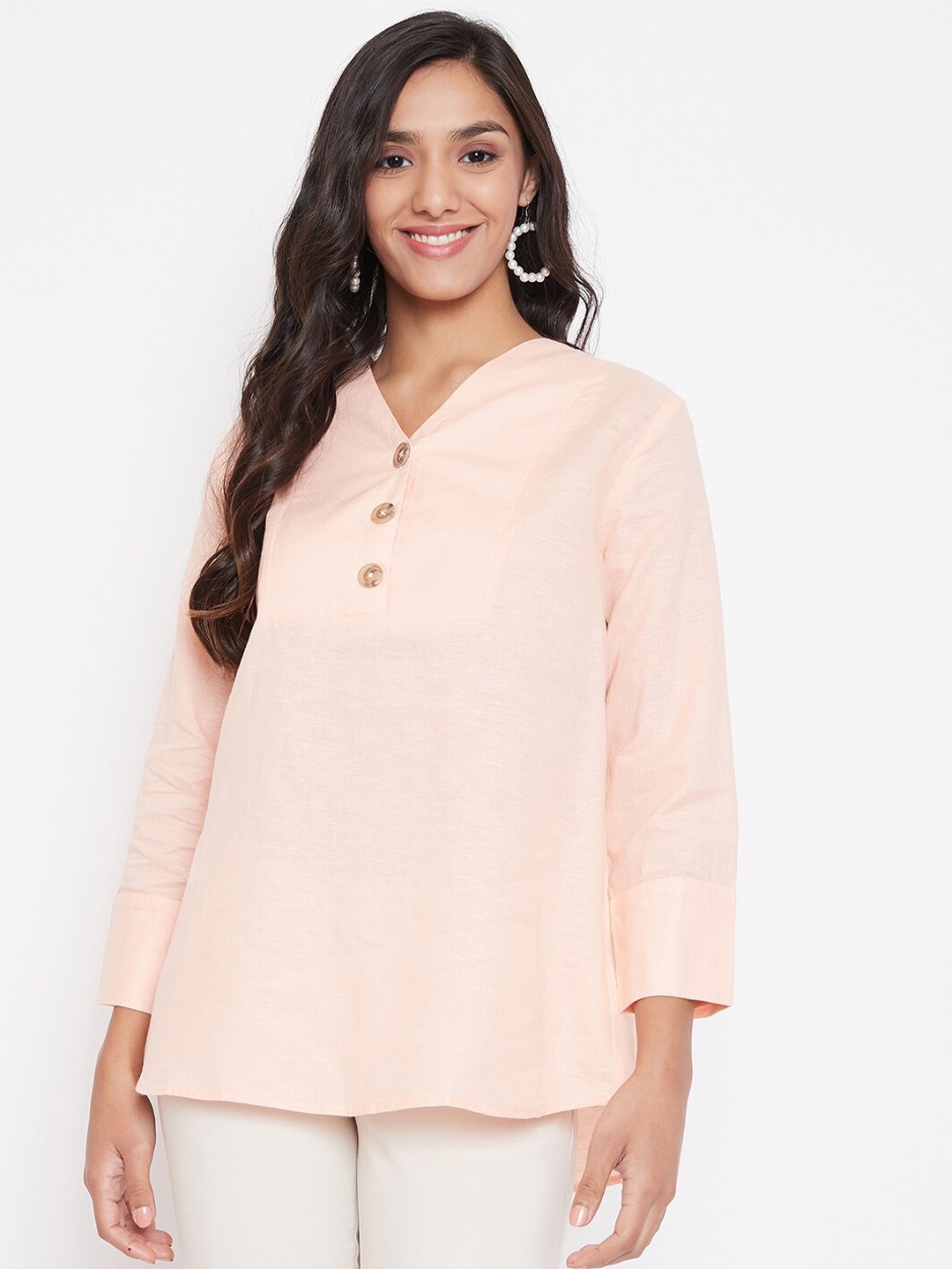 

Madame Peach-Coloured Regular Top